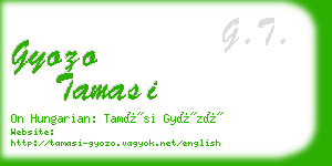 gyozo tamasi business card